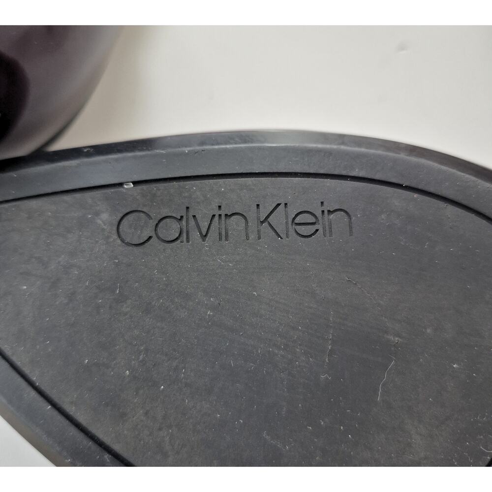 Calvin Klein Flats Size 9 Burgundy Patent Leather Ankle Strap Point Odeli Ballet - Picture 7 of 9